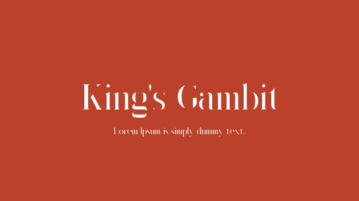 King's Gambit Font