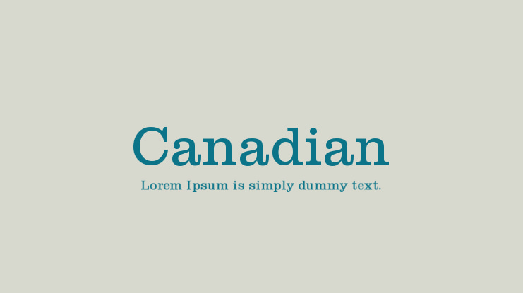Canadian Font