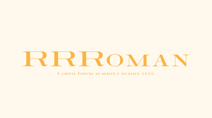RRRoman Font Family