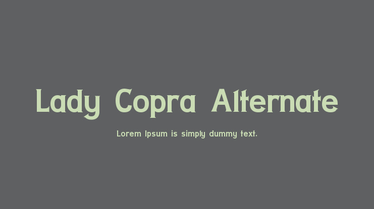 Lady Copra Alternate Font Family