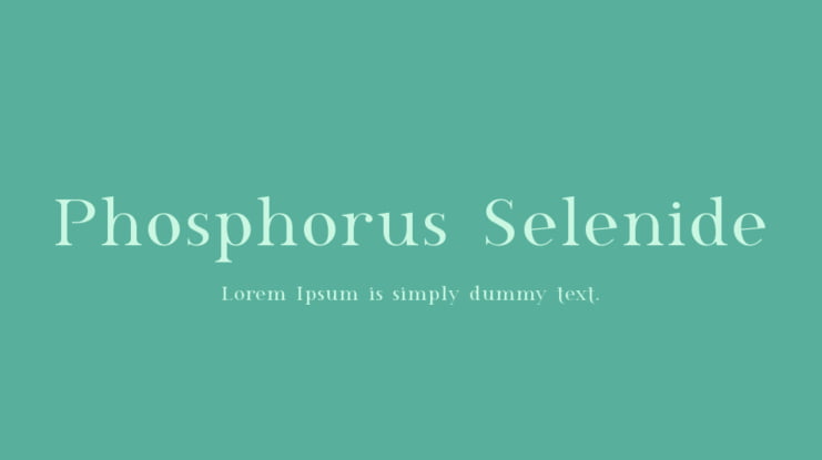Phosphorus Selenide Font Family
