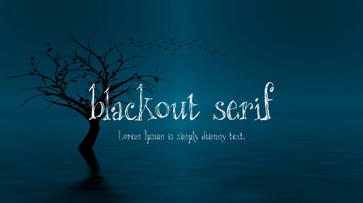 blackout serif Font