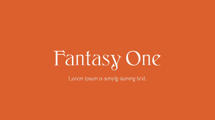 Fantasy One Font