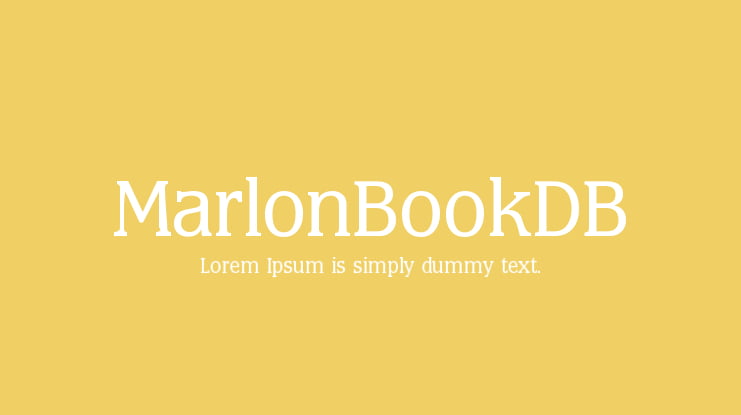 MarlonBookDB Font