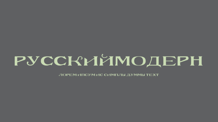 RusskijModern Font