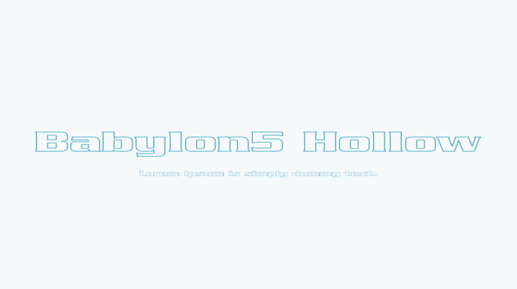 Babylon5 Hollow Font
