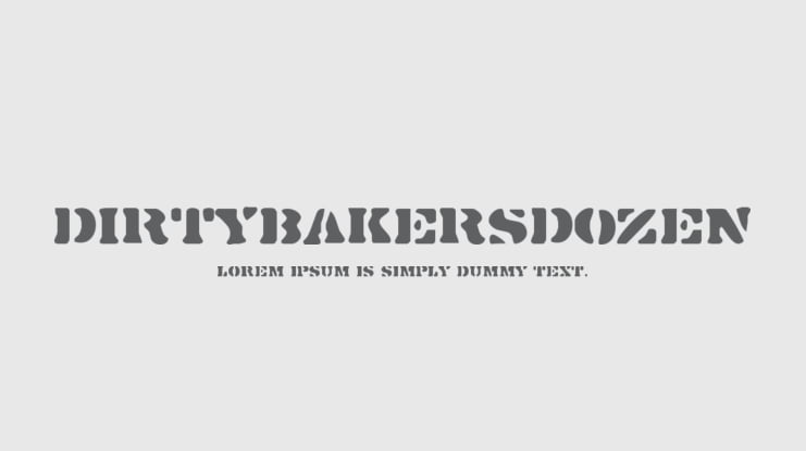 DirtyBakersDozen Font
