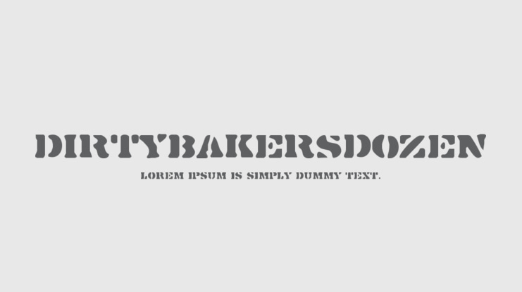 DirtyBakersDozen Font
