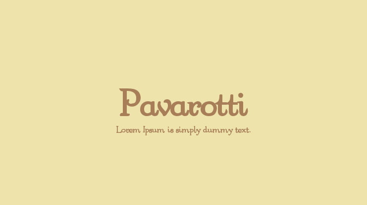 Pavarotti Font