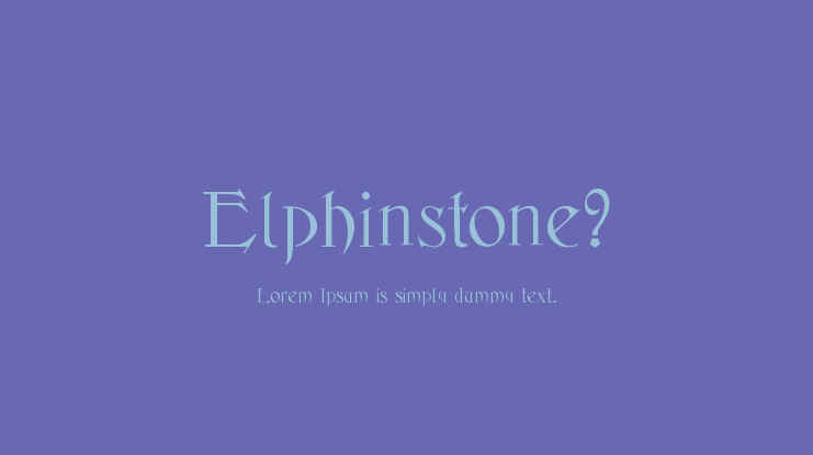 Elphinstone™ Font