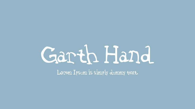 Garth Hand Font