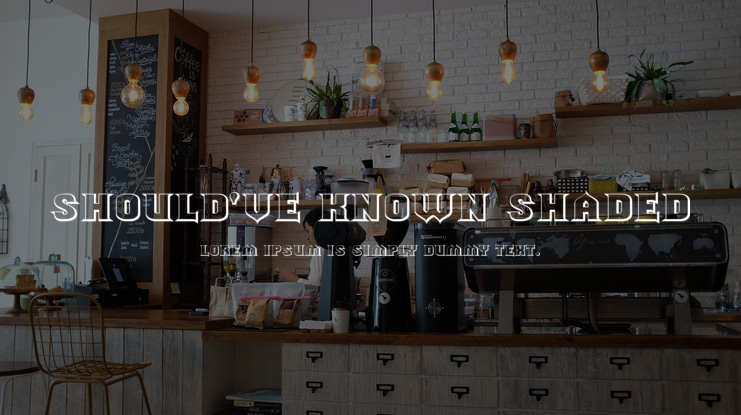 Should've Known Shaded Font