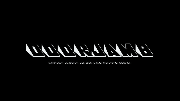 DoorJamb Font
