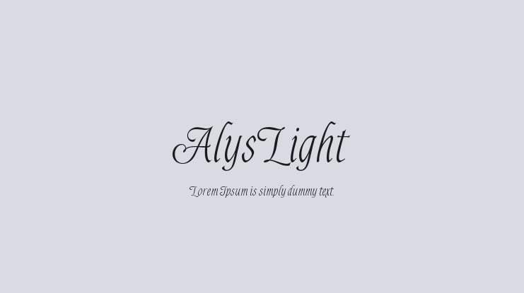 AlysLight Font