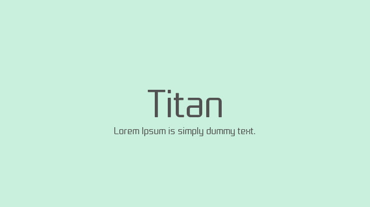 Titan Font
