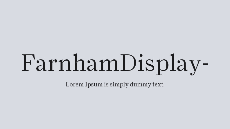 FarnhamDisplay- Font