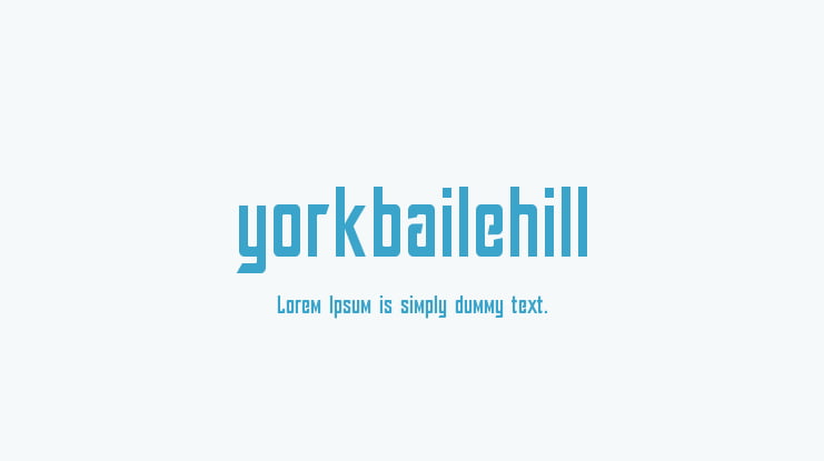 yorkbailehill Font