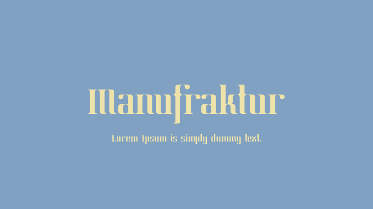 Manufraktur Font