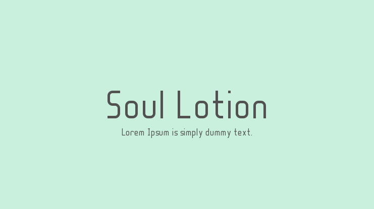 Soul Lotion Font Family