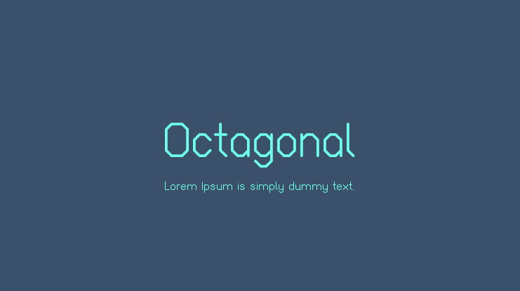 Octagonal Font Family