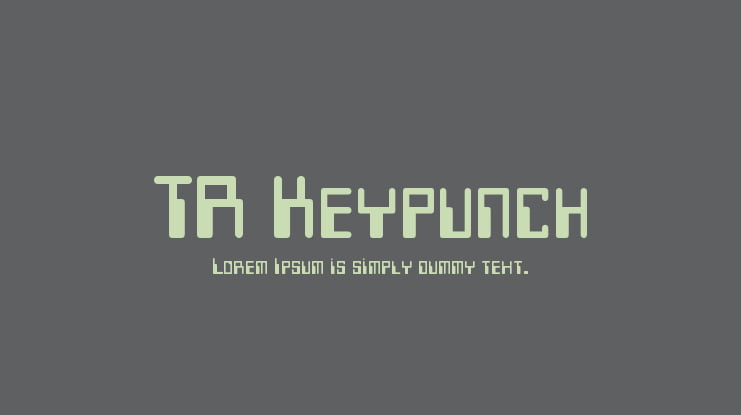 TR Keypunch Font
