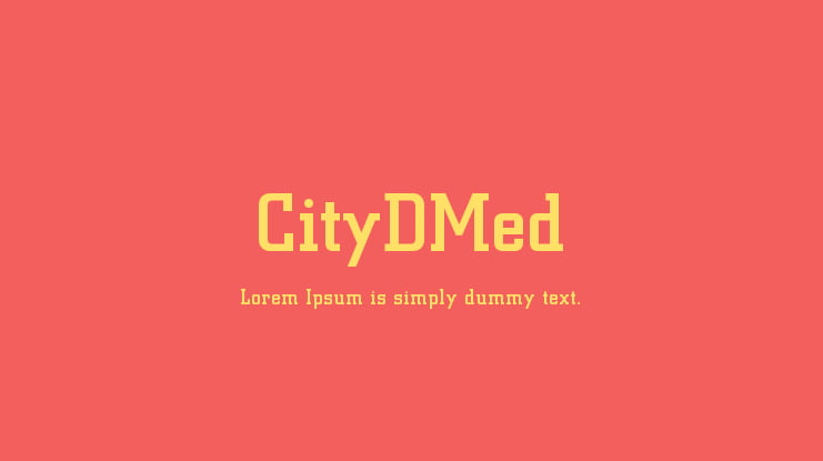 CityDMed Font