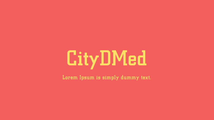 CityDMed Font