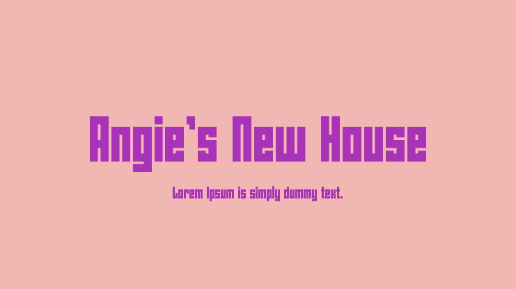 Angie's New House Font