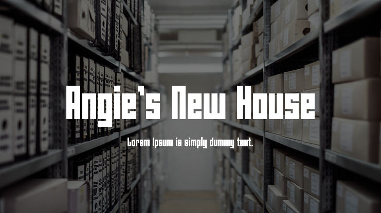 Angie's New House Font