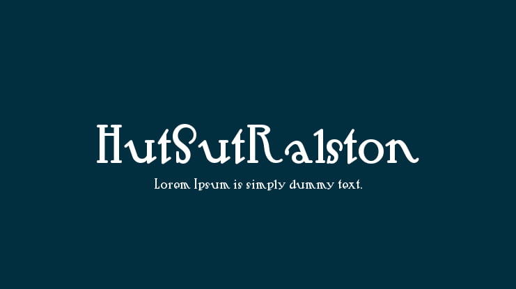 HutSutRalston Font