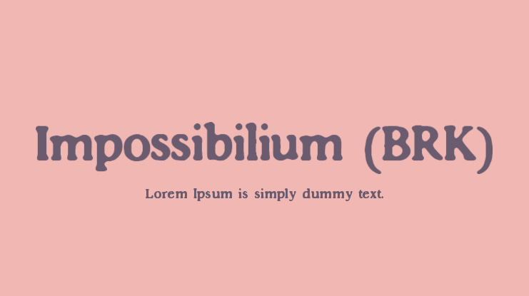 Impossibilium (BRK) Font