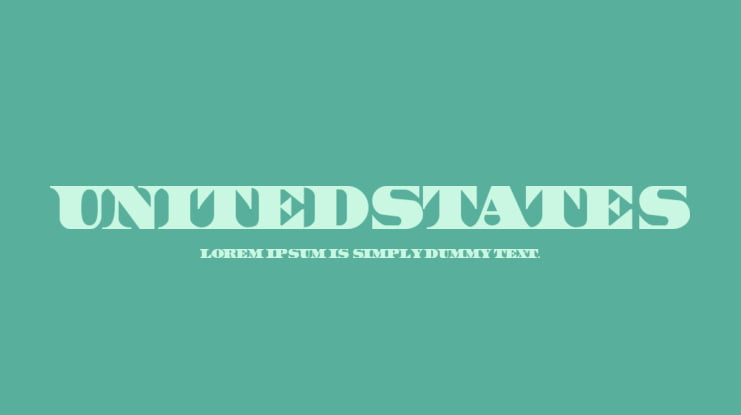 UnitedStates Font