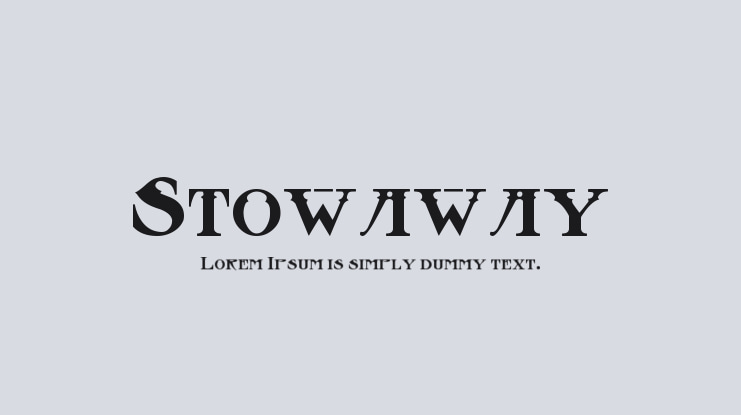 Stowaway Font