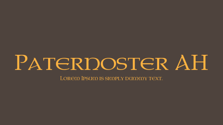 Paternoster AH Font
