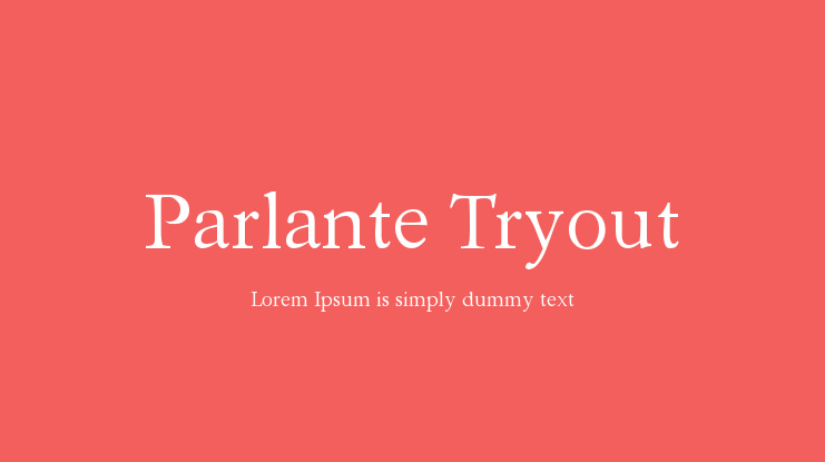 Parlante Tryout Font