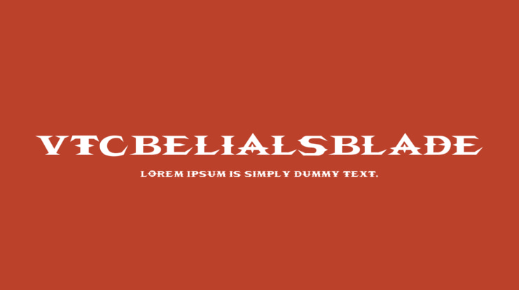 VTCBelialsBlade Font Family