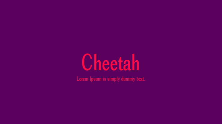 Cheetah Font