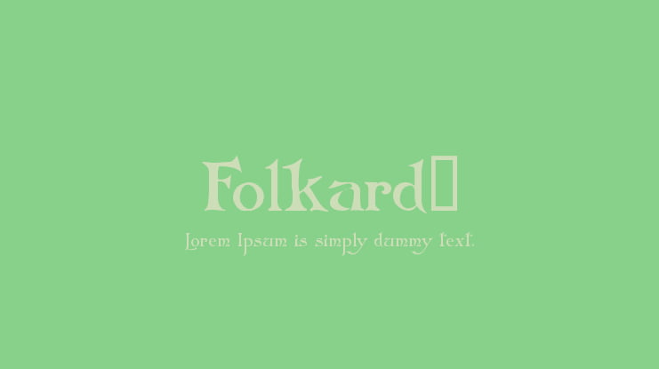 Folkard™ Font