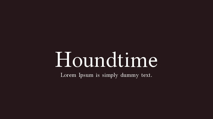 Houndtime Font