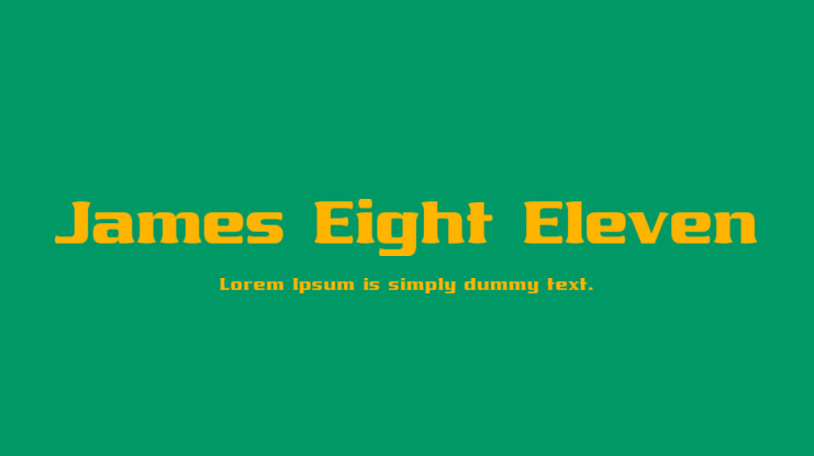 James Eight Eleven Font