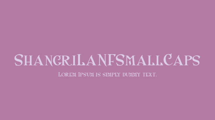 ShangriLaNFSmallCaps Font