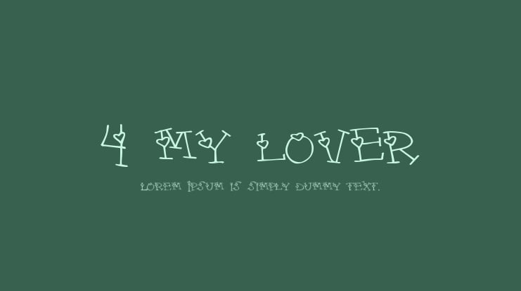 4 my lover Font