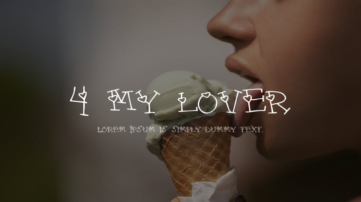 4 my lover Font