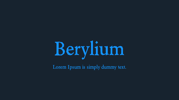 Berylium Font Family