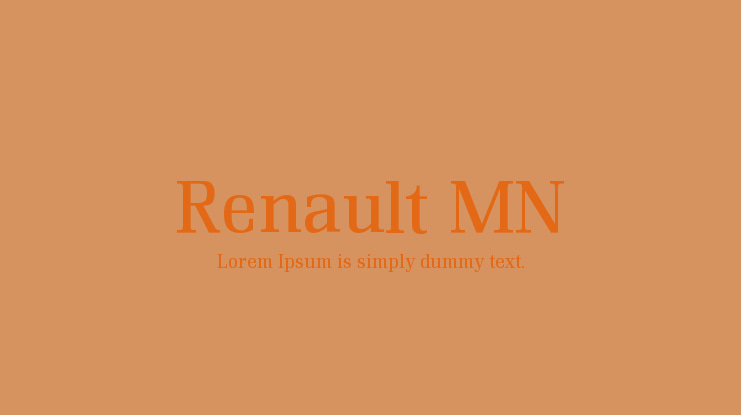 Renault MN Font