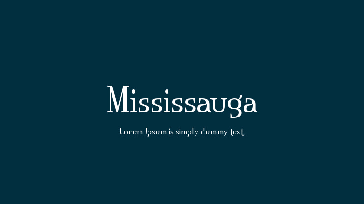 Mississauga Font