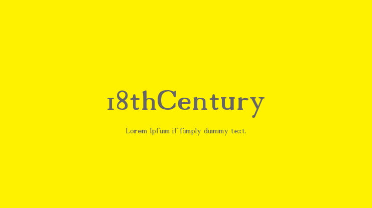 18thCentury Font