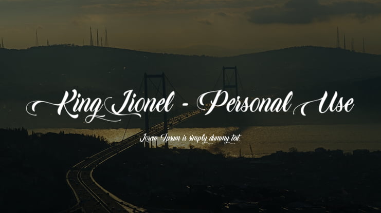 King Lionel - Personal Use Font