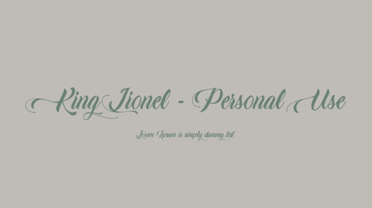 King Lionel - Personal Use Font