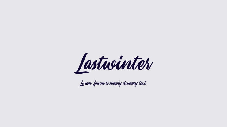 Lastwinter Font
